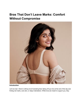 Bras That Don’t Leave Marks_ Comfort Without Compromise