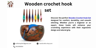 Premium Wooden Crochet Hook Set – Smooth, Durable & Comfortable