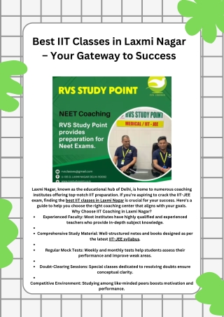 iit jee coaching in laxmi nagar