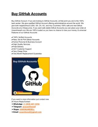 How Do Buy GitHub Accounts in 2025