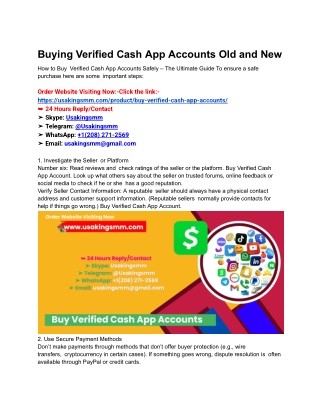 Buying Verified Cash App Accounts Old and New