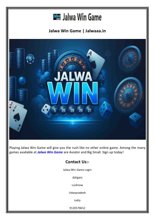 Jalwa Win Game  Jalwaaa.in