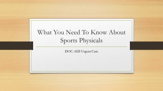 What You Need To Know About Sports Physicals