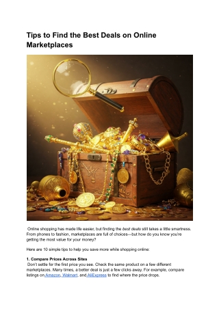 Tips to Find the Best Deals on Online Marketplaces