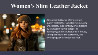 Womens Slim Leather Jacket