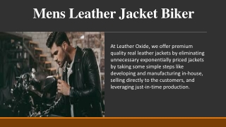 Mens Leather Jacket Biker