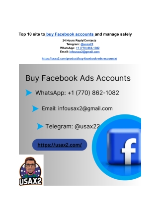 Top 10 site to buy Facebook accounts and manage safely