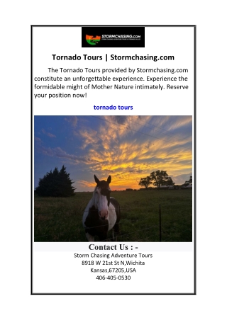 Tornado Tours Stormchasing.com
