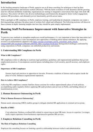 Boosting Staff Performance Improvement with Innovative Strategies in Perth