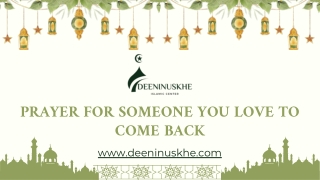 Prayer For Someone You Love To Come Back