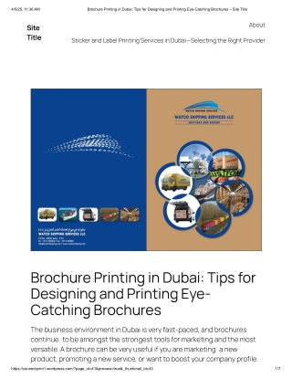 Brochure Printing in Dubai_ Tips for Designing and Printing Eye-Catching Brochures – Site Title