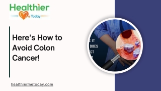 How to avoid colon cancer