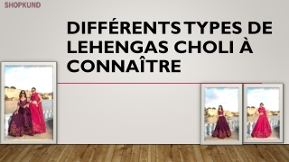 Différents types de Lehengas Choli dont vous avez besoin pour 2