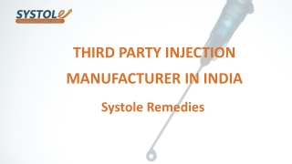 Third Party Injection Manufacturer in India
