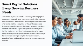 Smart Payroll Solutions Every Growing Business Needs
