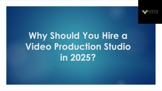 Why Should You Hire a Video Production Studio