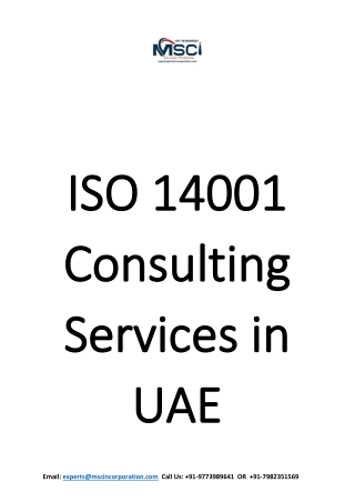 ISO 14001 Consulting Services in UAE