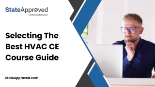 Learn How to Select the Best HVAC CE Course for Professionals