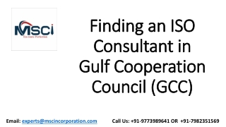 Finding an ISO Consultant in Gulf Cooperation Council