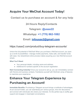 Buy Telegram Accounts PVA From $2.00 | Fast & Cheap