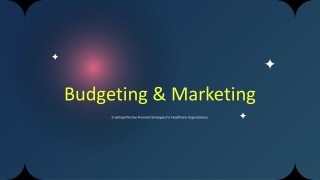Budgeting & Marketing Strategies by Clickpilot