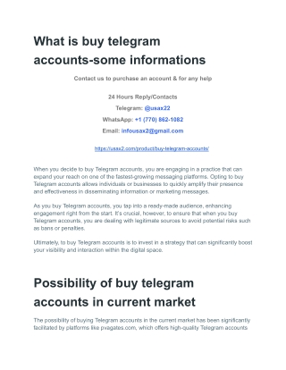 What is buy telegram accounts-some informations