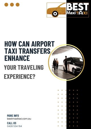 How Can Airport Taxi Transfers Enhance Your Traveling Experience