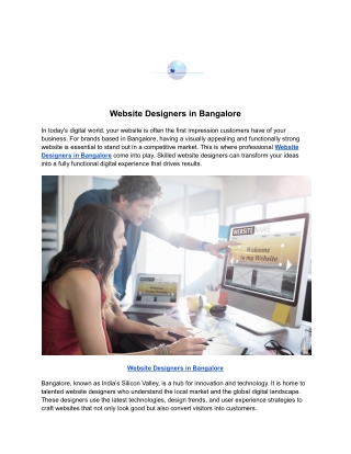 Website Designers in Bangalore