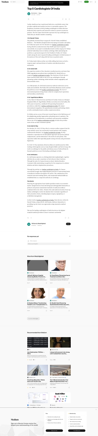 Top 5 Cardiovascular Surgeon