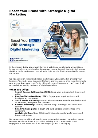 Boost Your Brand with Strategic Digital Marketing