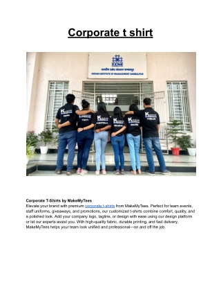 Corporate t shirt