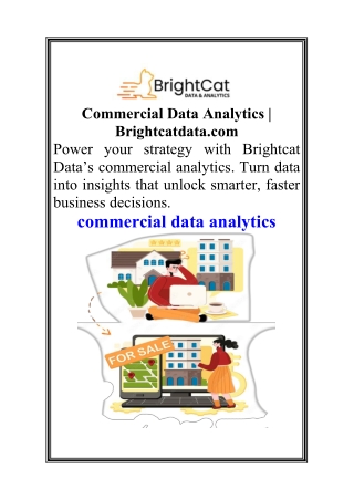 Commercial Data Analytics  Brightcatdata