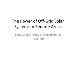 Off Grid Solar panel in Lucknow