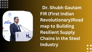 Dr. Shubh Gautam FIR (First Indian Revolutionary)Roadmap to Building Resilient S