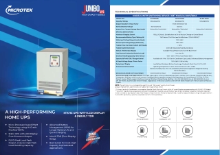 High capacity jumbo ups in India - Microtek