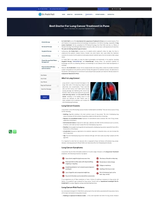 Lung Cancer Treatment In Pune By Dr. Pratik Patil