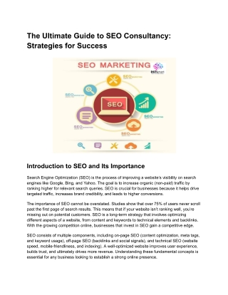 Boost Your Rankings with Expert SEO Consultancy Services