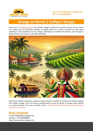 Voyage au Kerala- Jodhpur Voyage