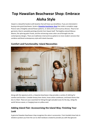 Plunge into Heaven Your Guide for Hawaiian Swimwear Boutiques