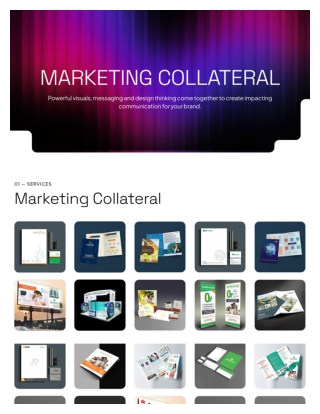 Marketing collateral design services