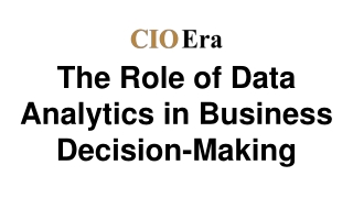 The Role of Data Analytics in Business Decision-Making