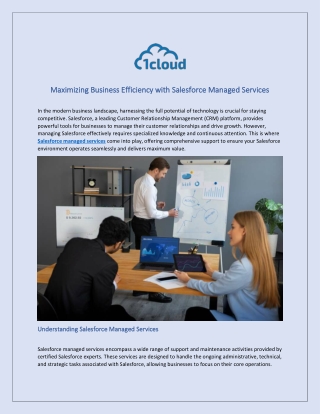 Maximizing Business Efficiency with Salesforce Managed Services