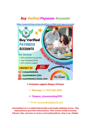Buy Verified Payoneer Accounts