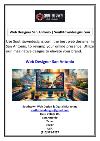 Web Designer San Antonio Southtowndesigns.com