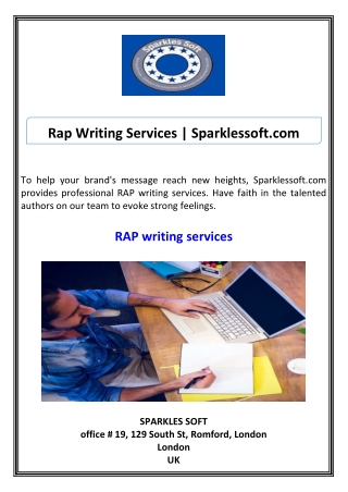 Rap Writing Services Sparklessoft.com