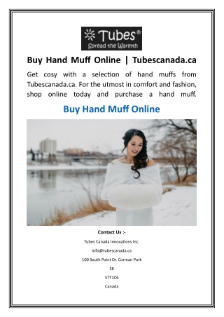 Buy Hand Muff Online  Tubescanada.ca