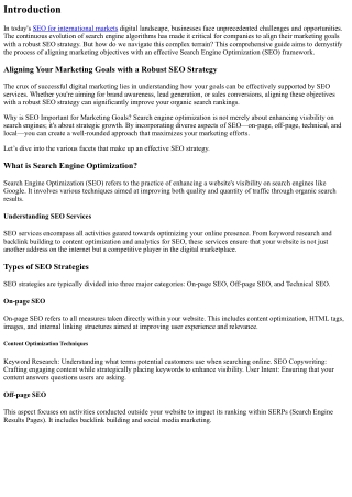 Aligning Your Marketing Goals with a Robust SEO Strategy