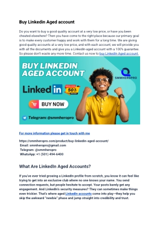 What Is a LinkedIn Aged Account and What Is It Used For_