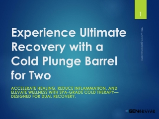 Experience Ultimate Recovery with a Cold Plunge Barrel for Two