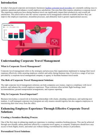Enhancing Employee Experience Through Effective Corporate Travel Solutions